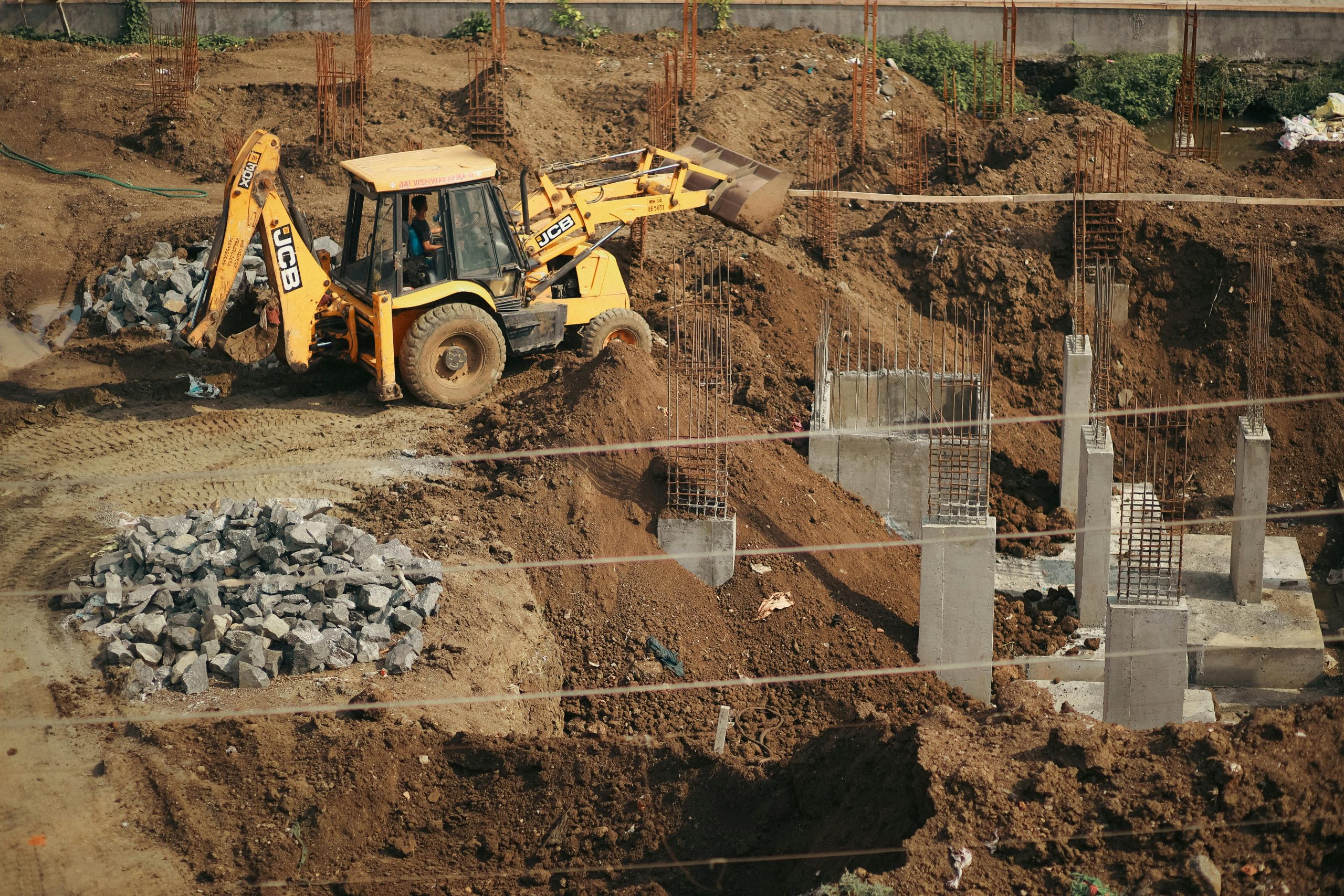 Construction Site Excavator